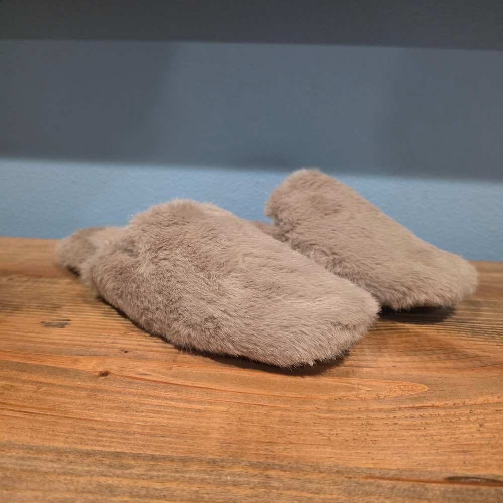 Eberjey Womens Slippers Toffee Faux Fur Plush Slide Mules Large‎